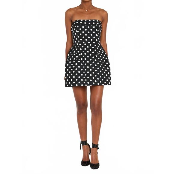 NEW AMANDA UPRICHARD lucienne skort romper dress in polka dot
